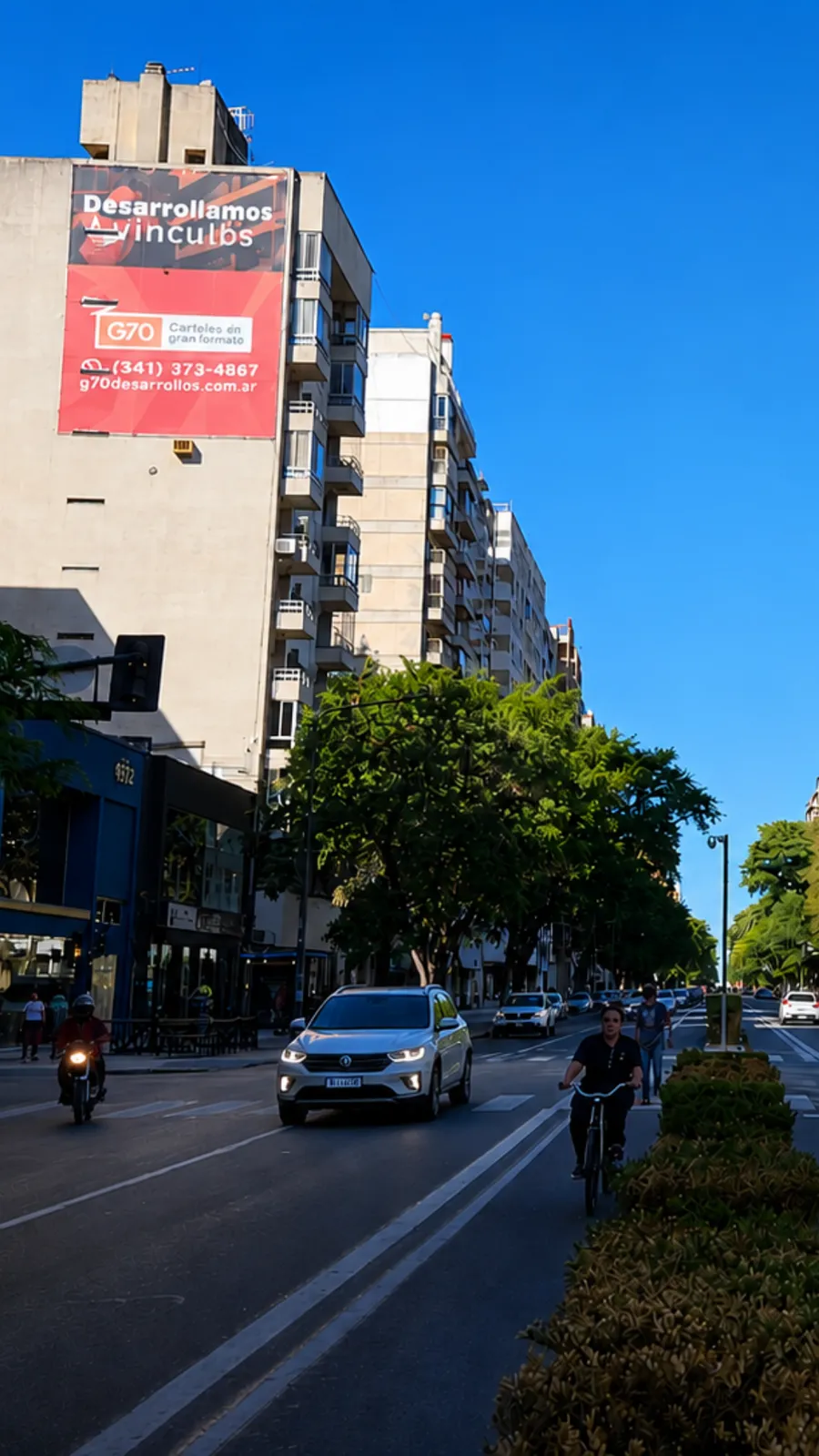 Campaña de G70 Desarrollos en una medianera de gran formato, Rosario